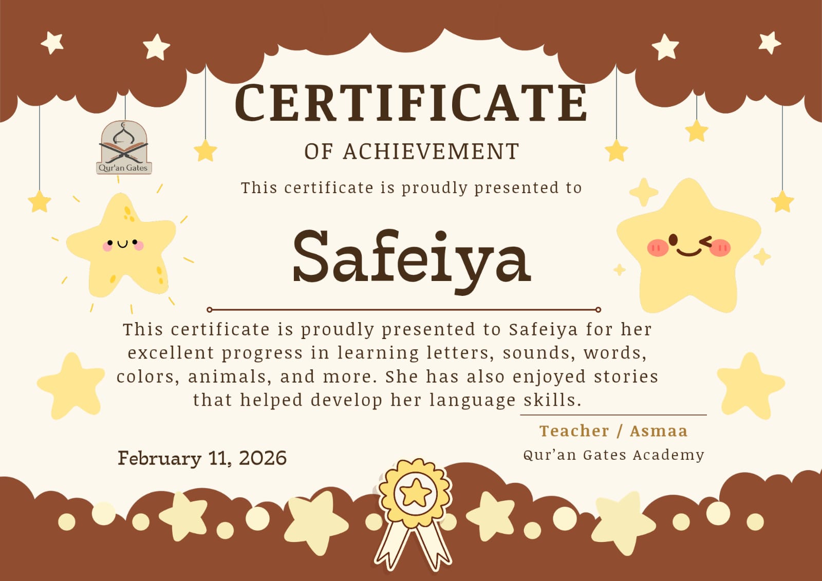 Student Certificate